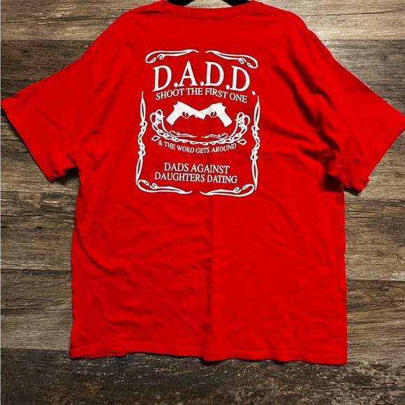 Red D.A.D.D. Dads Against Daughters Dating Graphic Tee - Picture 2 of 5